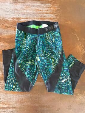 Nike Pro Dri-FIT Geometric Print Compression Leggings Women’s Size S